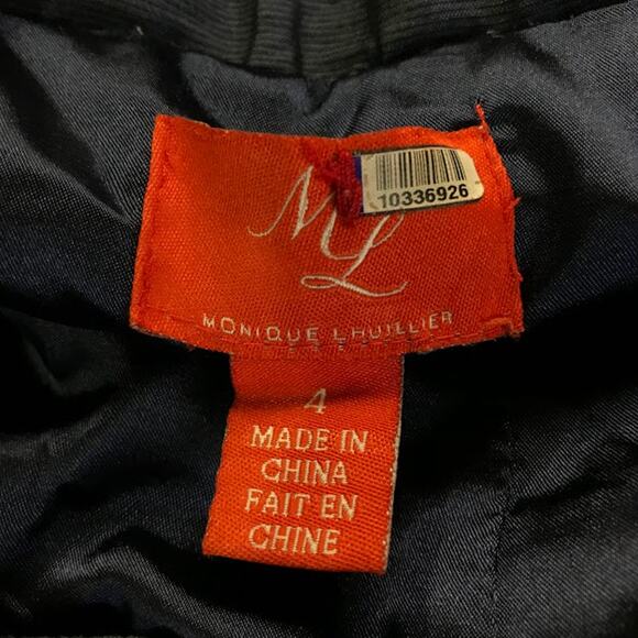 ML Monique Lhuillier Jadore Gown 4 Cross Back Beaded Waist Sleeveless Pockets - Picture 3 of 7